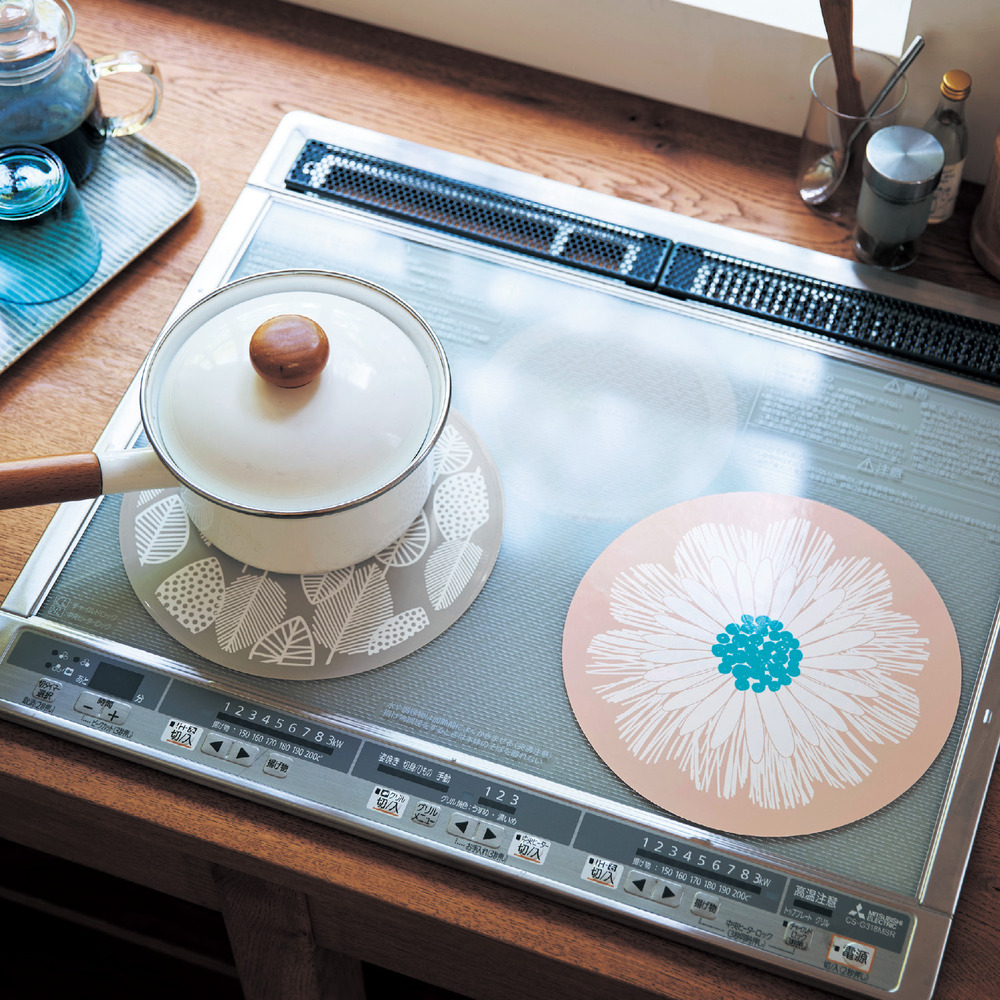 【ベルメゾン】焼け焦げ防止IHマット同柄2枚セット 北欧風デザイン