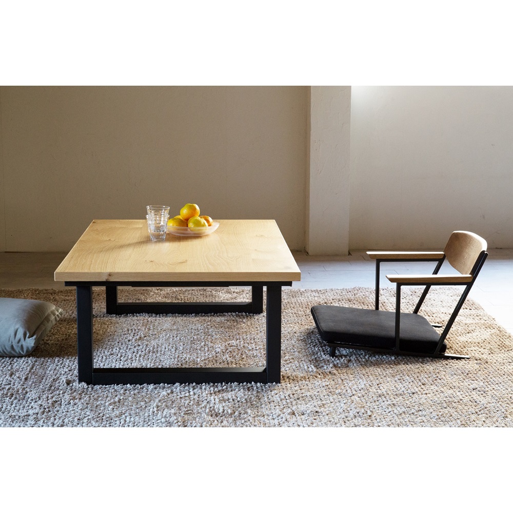 【ベルメゾン】2パターンのデザインが楽しめるオーク材のこたつテーブル