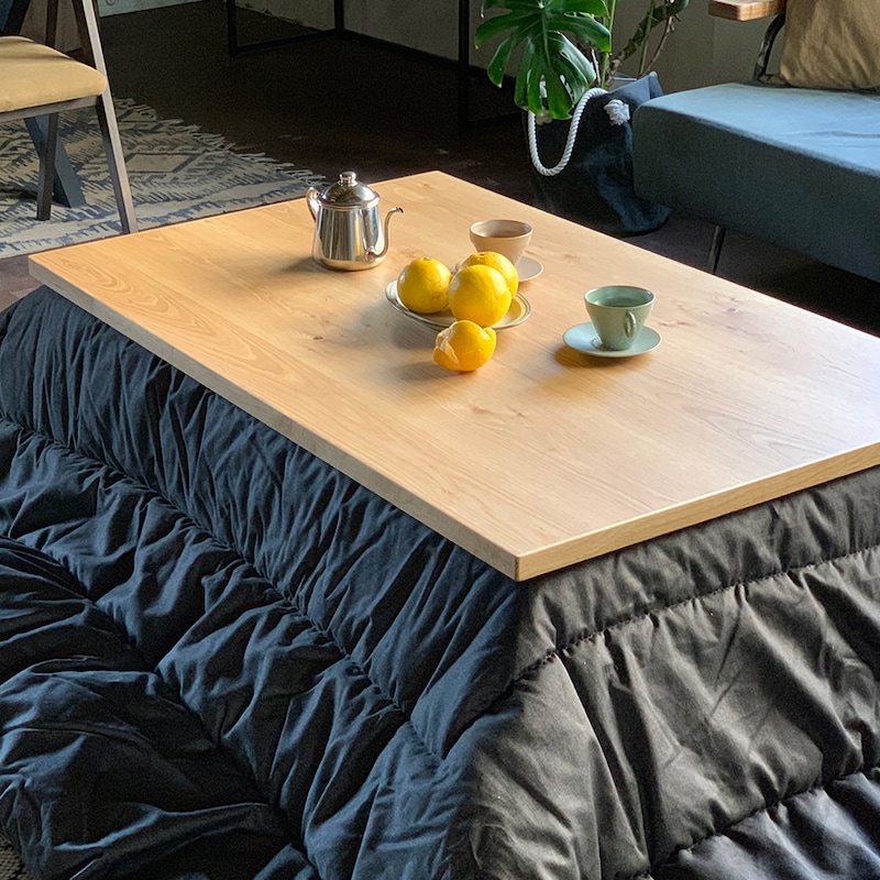 使用イメージ　オーク/幅120cm　※こたつ布団は付属しておりません。