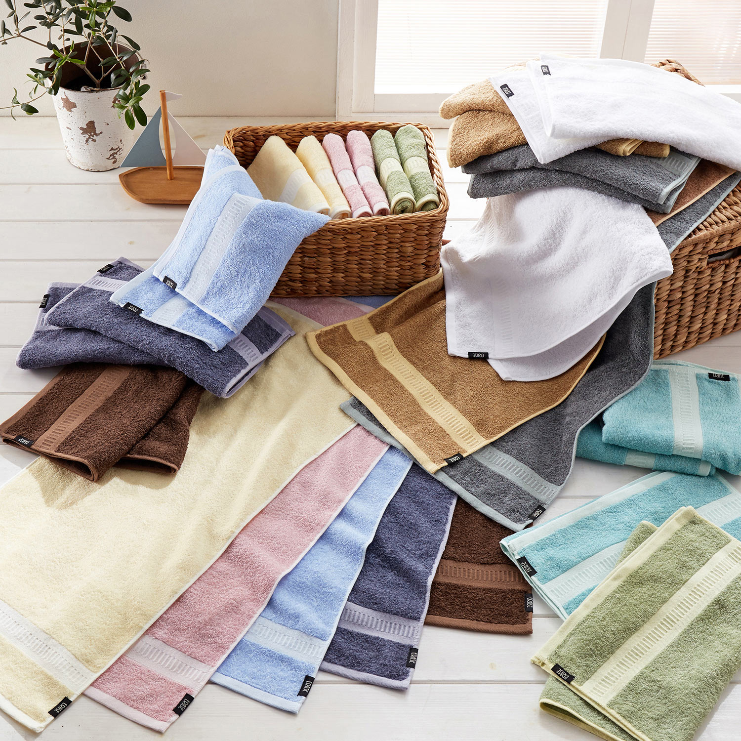 【ベルメゾン】抗菌防臭加工・部屋干し対応!フェイスタオル同色3枚セット 【ベルメゾン】抗菌防臭加工・部屋干し対応!フェイスタオル同色3枚セット