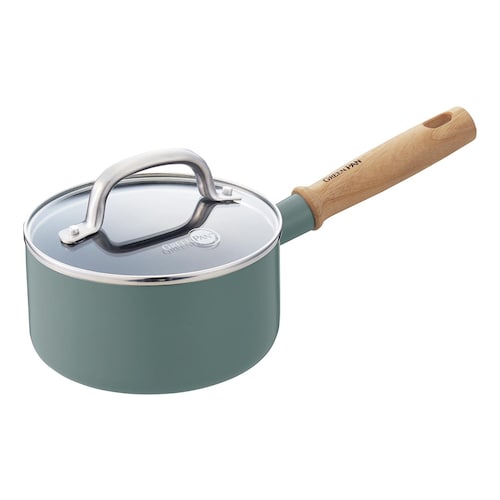スモーキーカラーの鍋“メイフラワーシリーズ”ＩＨ対応セラミックコーティング蓋付き
