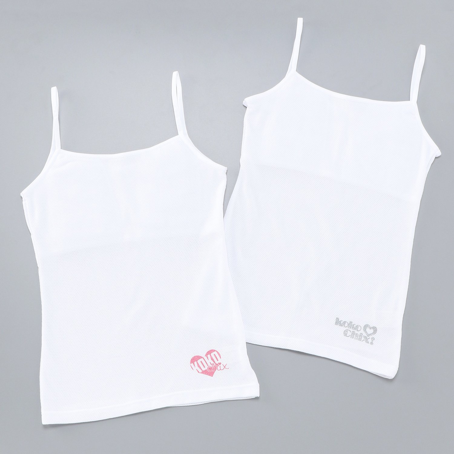 【ガロー/GARAU】【2枚組】胸二重ふわふわ中綿パットキャミソール【ジュニア下着】