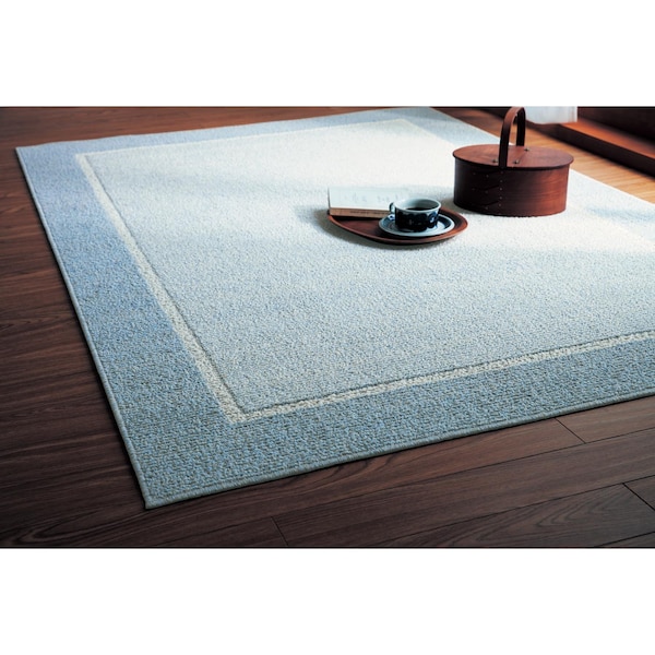 【ベルメゾン】リネン混の洗える防ダニラグ[日本製]