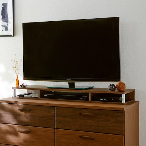 デッキ収納スペースを作れるテレビを２台設置できる整理ラック ＜幅110cm＞