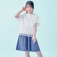 グレイッシュブルー／モデル身長145cm・サイズ140