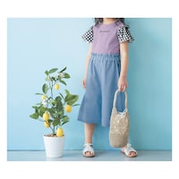ラベンダー×ブラック／モデル身長113cm・110サイズ着用