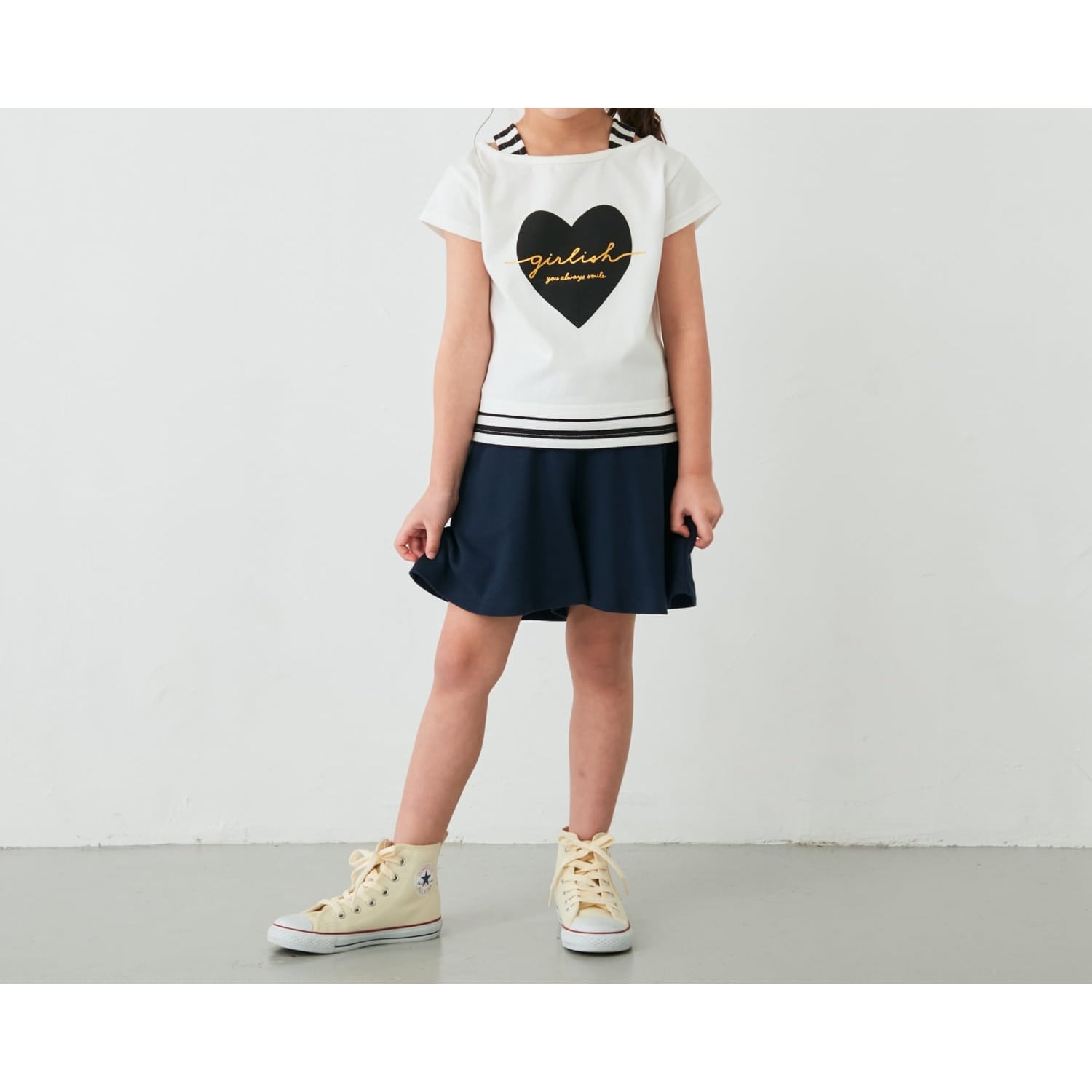 重ね着風半袖Ｔシャツ＆キュロットパンツ【女の子】の通販｜ベルメゾン