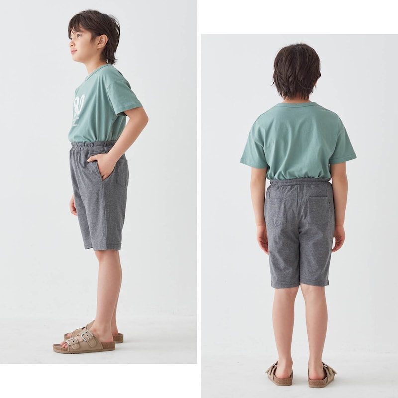 杢チャコール／モデル身長129cm・130サイズ着用