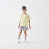 ギンガムチェック／モデル身長130cm・サイズ130