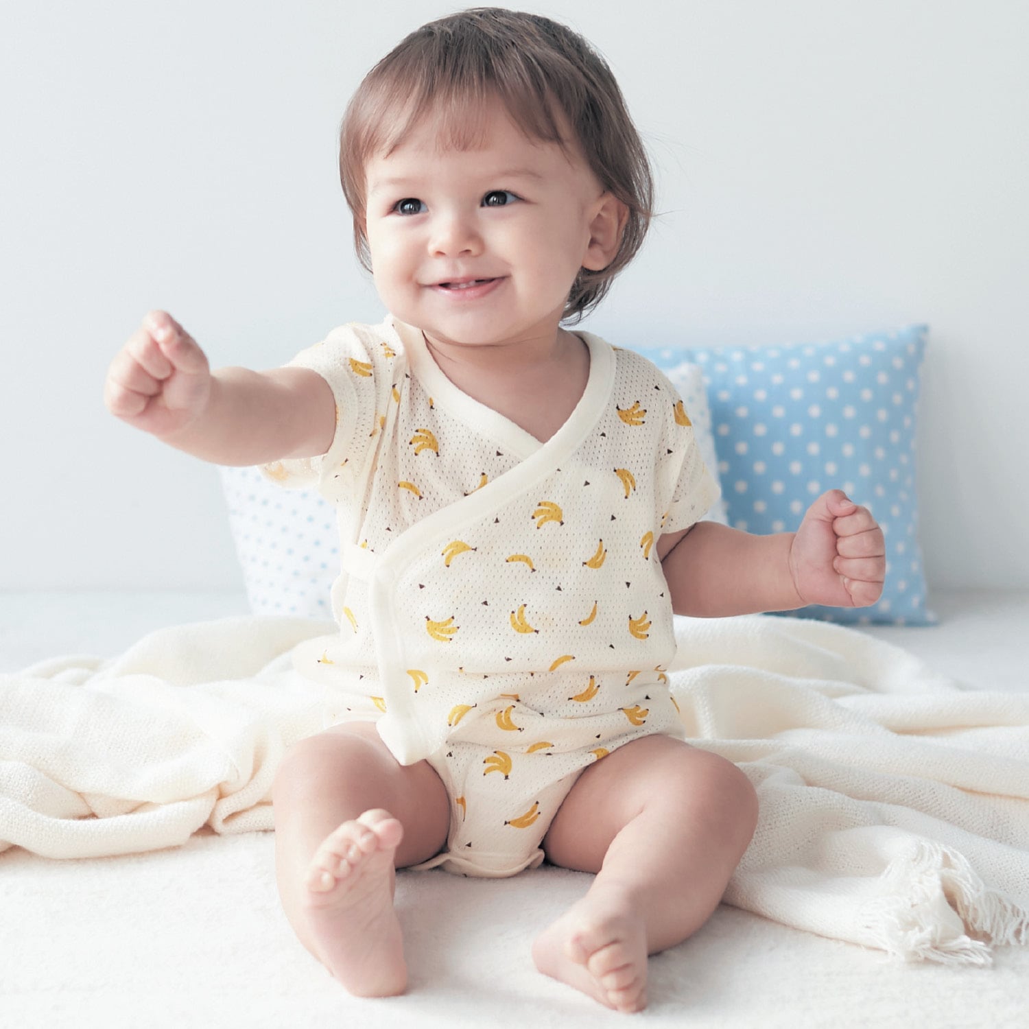 BABY GAP ロンパース 肌着 インナー セット 花柄 ドット 50㎝ - 下着