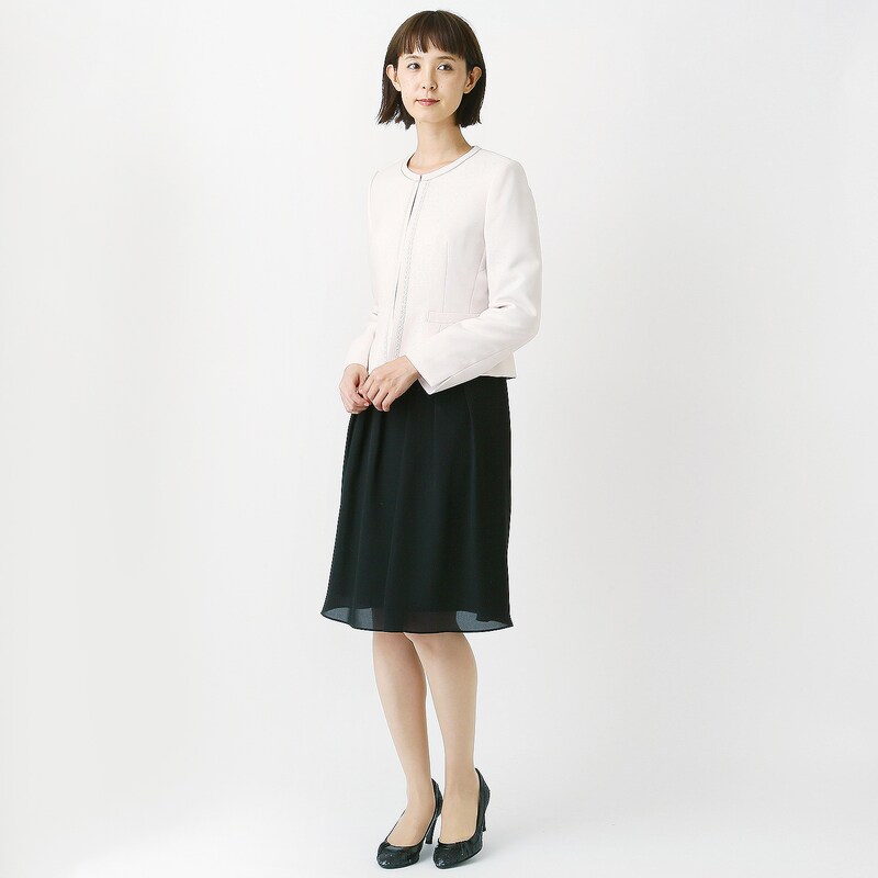 ３点セレモニースーツ ノーカラージャケット テーラードジャケット ワンピース ジェイイング J Ing 通販のベルメゾンネット