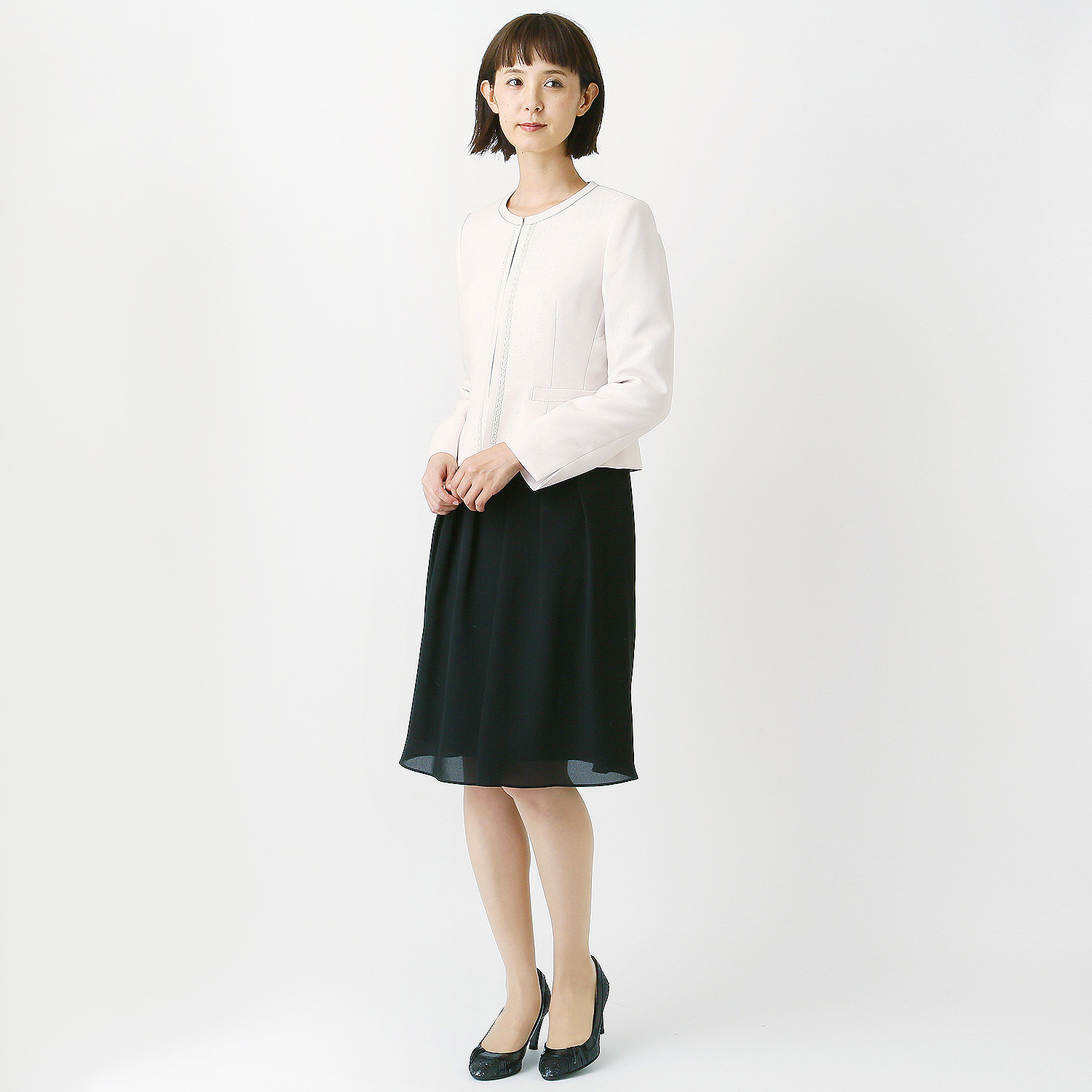 3点セレモニースーツ ノーカラージャケット テーラードジャケット ワンピース ジェイイング J Ing 通販のベルメゾンネット 3点セレモニースーツ ノーカラージャケット テーラードジャケット ワンピース ジェイイング J Ing 通販のベルメゾンネット
