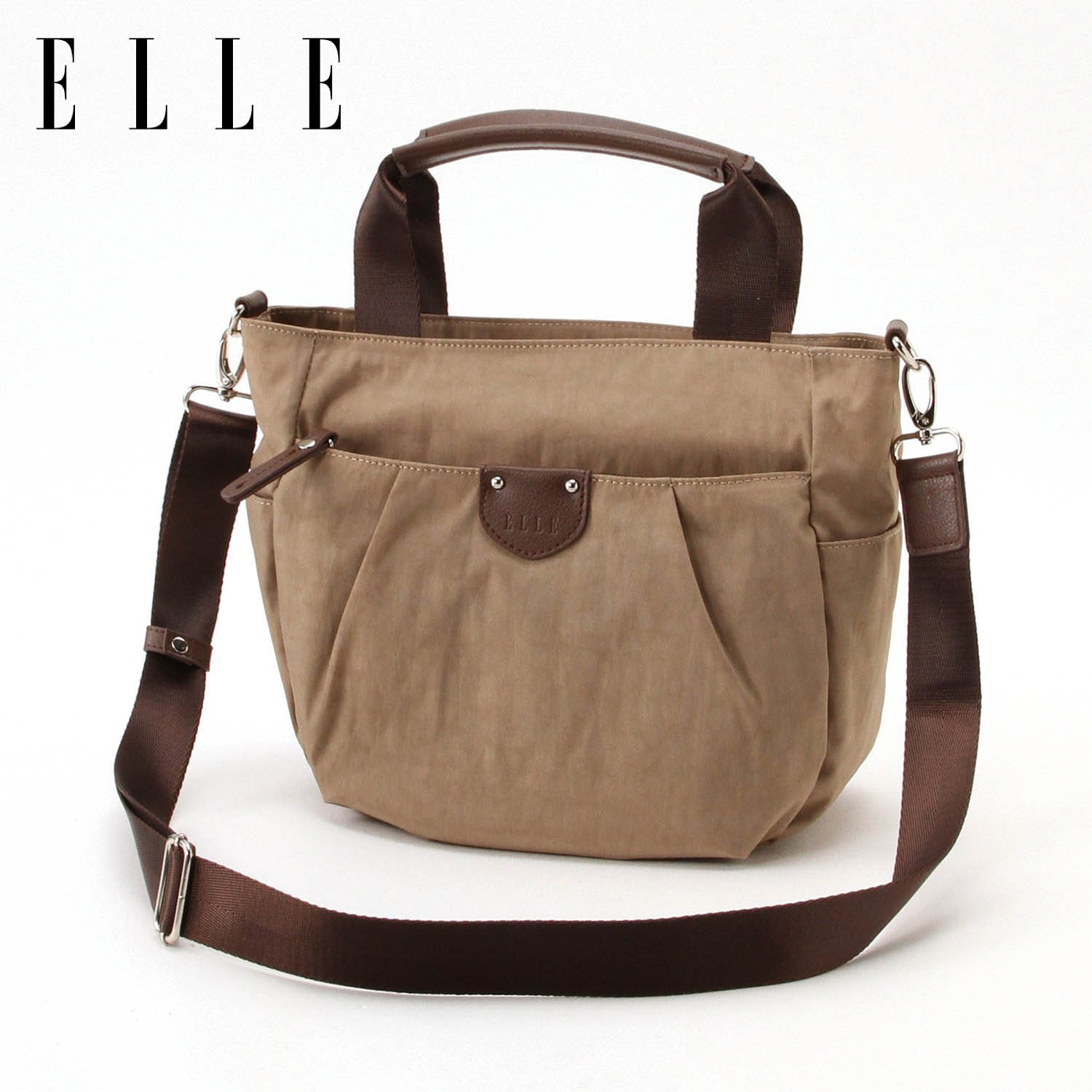【エル/ELLE】本革付属ショルダーバッグ【軽量】(2WAY) 【エル/ELLE】本革付属ショルダーバッグ【軽量】(2WAY)