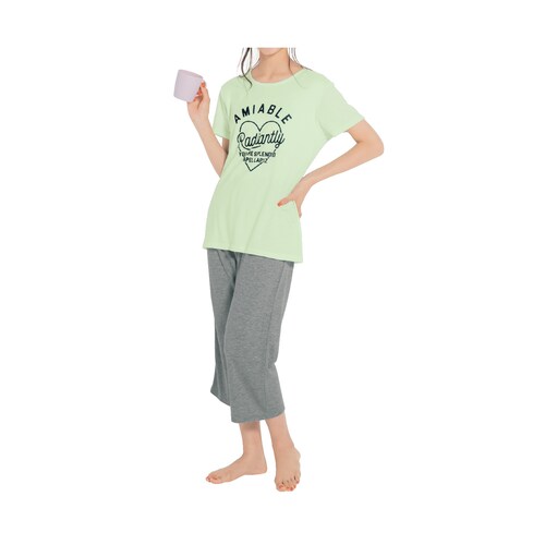 胸元二重半袖Tシャツ＆ロングパンツパジャマ 【子供パジャマ】