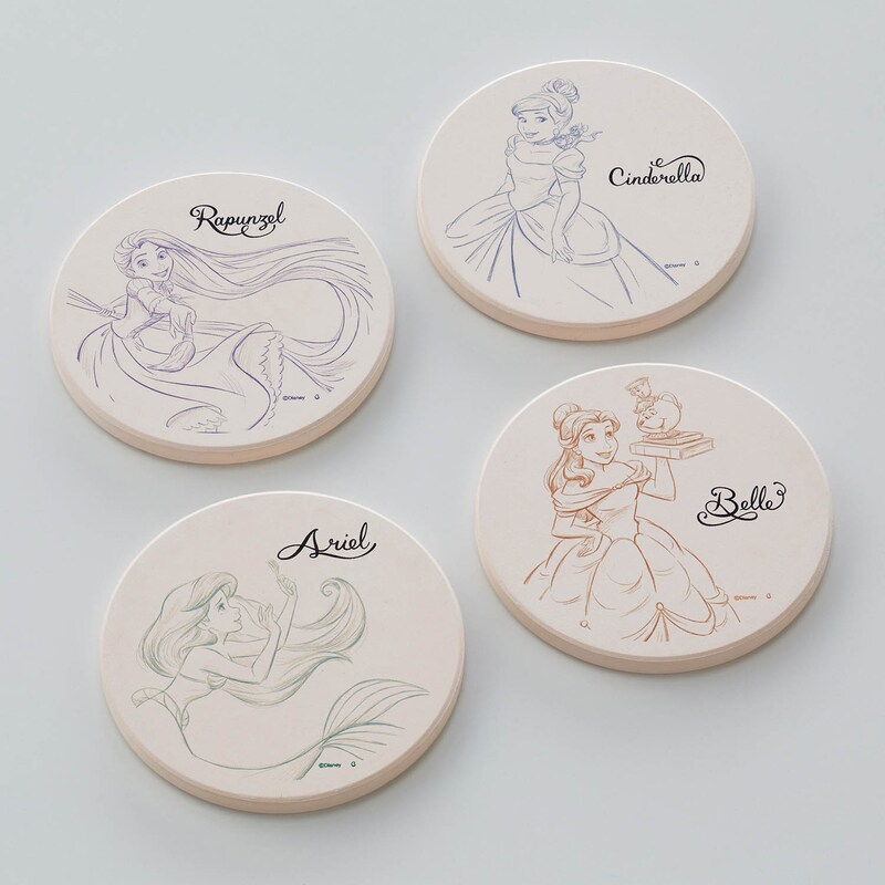 4枚セット 吸水性のあるセラミックコースター 選べるキャラクター ディズニー Disney 通販のベルメゾンネット