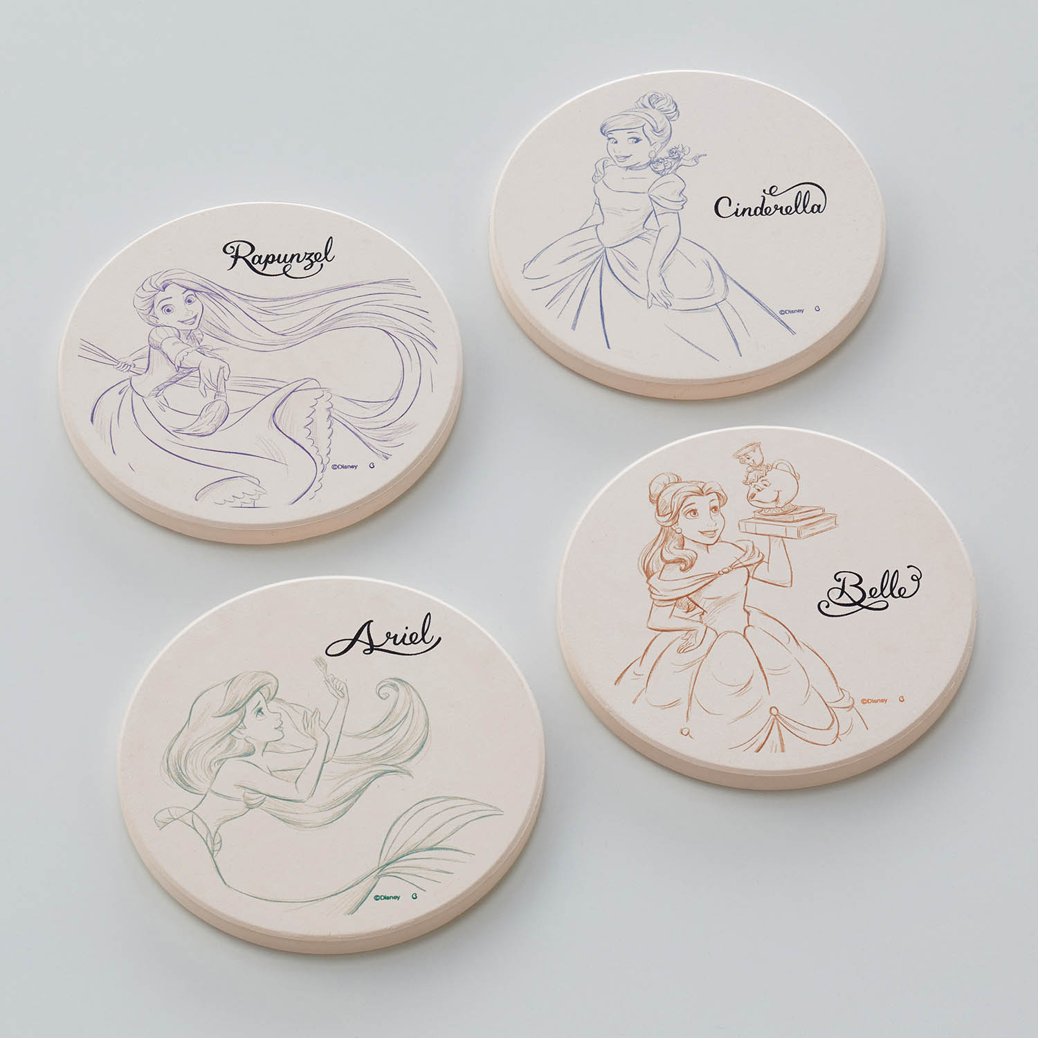 4枚セット 吸水性のあるセラミックコースター 選べるキャラクター ディズニー Disney 通販のベルメゾンネット 4枚セット 吸水性のあるセラミックコースター 選べるキャラクター ディズニー Disney 通販のベルメゾンネット