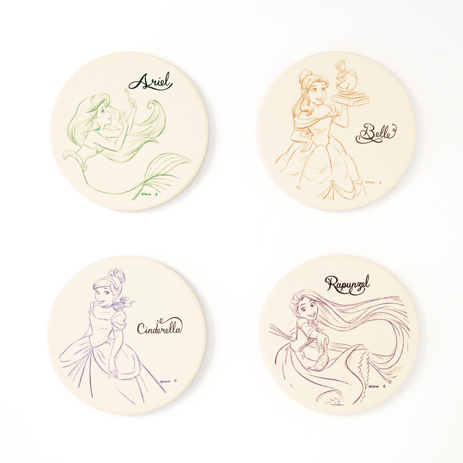 4枚セット 吸水性のあるセラミックコースター 選べるキャラクター ディズニー Disney 通販のベルメゾンネット 4枚セット 吸水性のあるセラミックコースター 選べるキャラクター ディズニー Disney 通販のベルメゾンネット