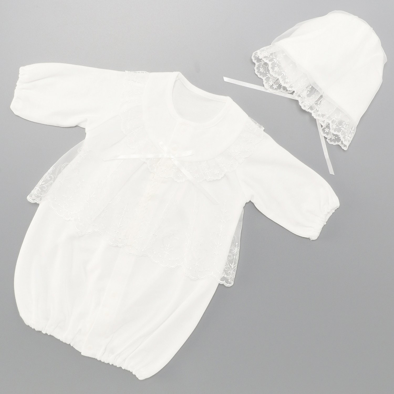 【ベルメゾン】長袖低体重児向けフード付きドレスオール【ベビー】