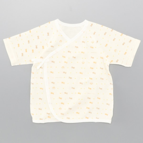 【ベルメゾン】エアニットロバ柄短肌着【新生児・ベビー肌着】