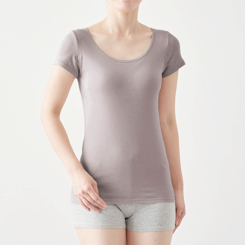 汗取りインナー・さらりとやわらか綿フレンチ袖【消臭】 汗取りインナー・さらりとやわらか綿フレンチ袖【消臭】