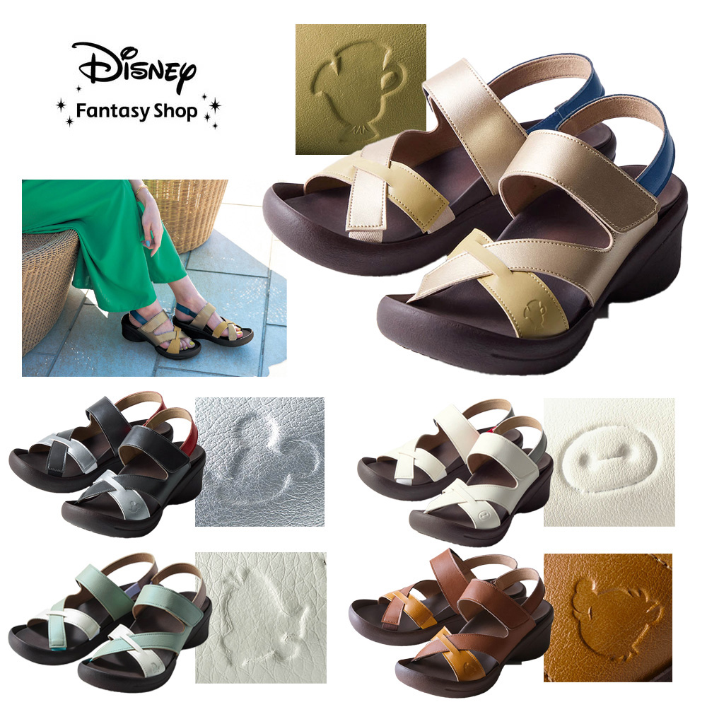 【ディズニー/Disney】快適で軽やか、歩きたくなるストラップグミサンダル[日本製](ディズニー/リゲッタ)(選べるキャラクター)