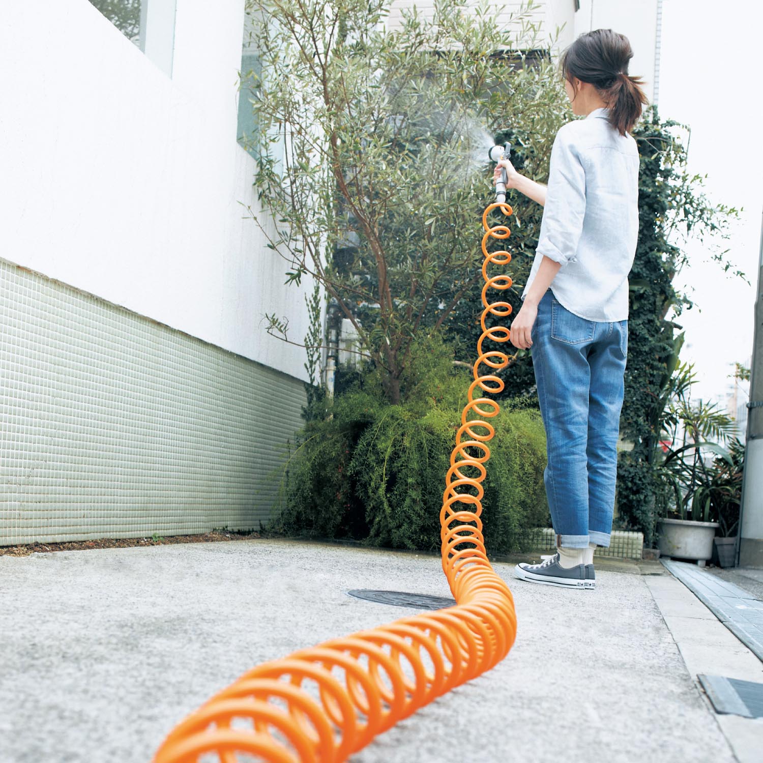 ホース コンパクト収納 伸びる水やりホース ホース コンパクト収納 伸びる水やりホース