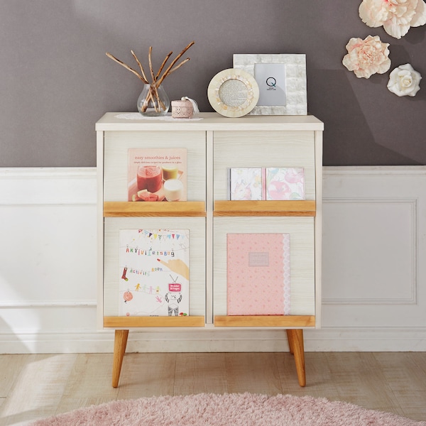 【ベルメゾン】北欧調フラップ扉のキャビネット