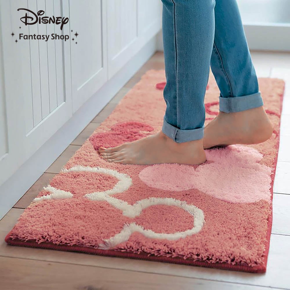【ディズニー/Disney】ふわふわシャギーのキッチンマット「ミッキーモチーフ」