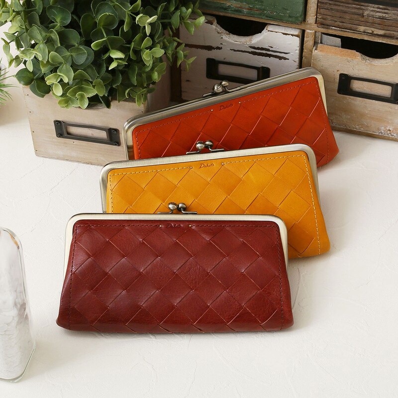 イタリアンレザーメッシュがま口長財布／テッセレ（長財布）｜(ダコタ 