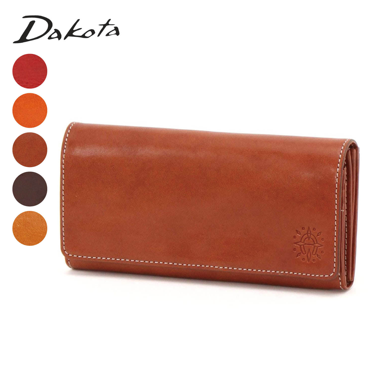 【ダコタ/Dakota】本革かぶせ長財布 【イタリアンレザー使用】