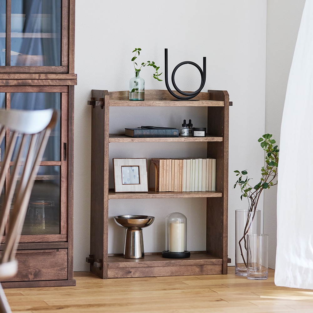 あたらしくて懐かしい。くさび棚風オープンラック ＜幅64．5／幅