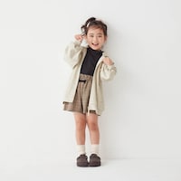 ブラウン系チェック／モデル身長103cm・110サイズ着用