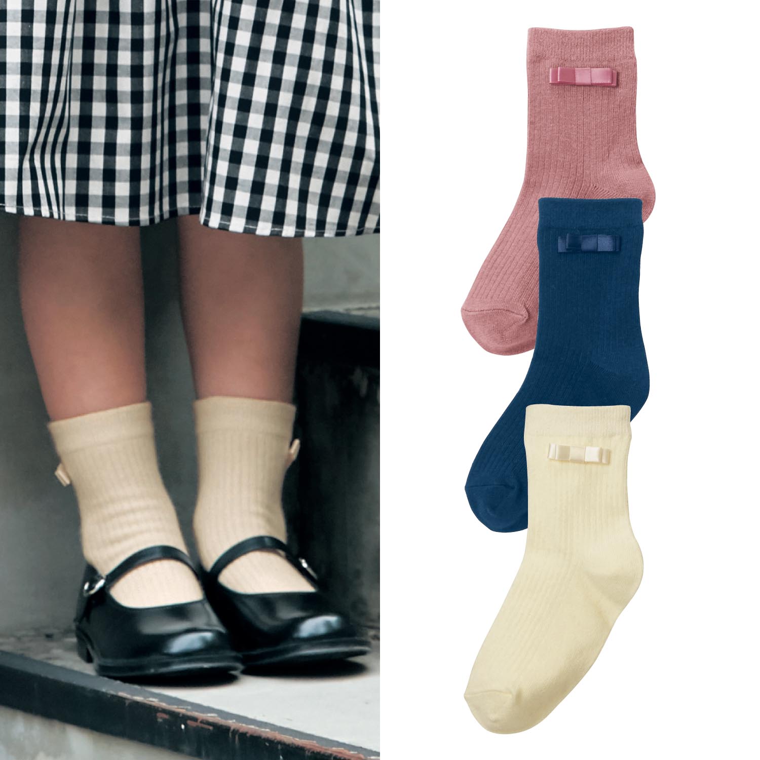 デザインリボン靴下3色セット クルー丈 白 子供靴下 女の子 ジータ Gita 通販のベルメゾンネット デザインリボン靴下3色セット クルー丈 白 子供靴下 女の子 ジータ Gita 通販のベルメゾンネット