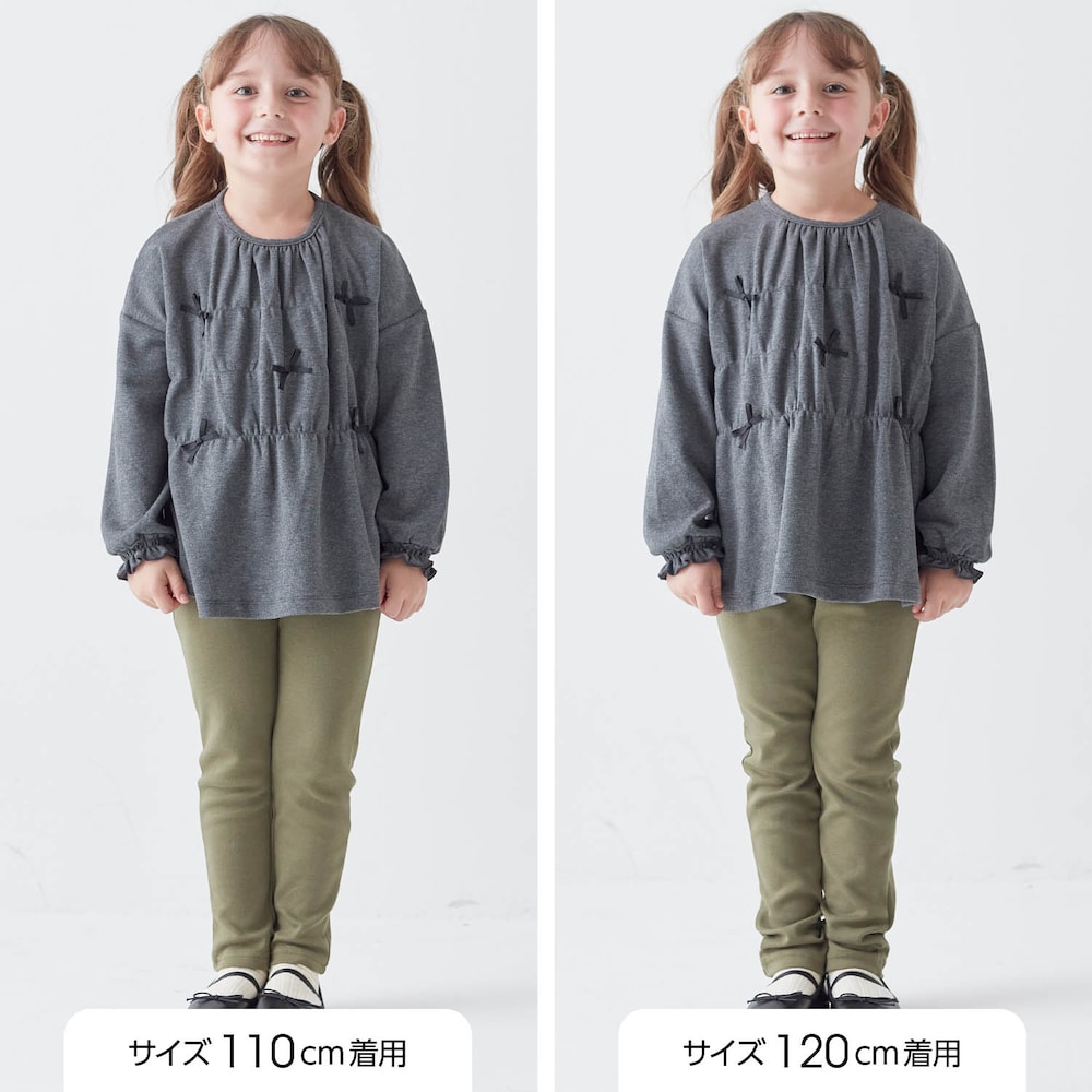 サイズ別着用比較／モデル身長110cm