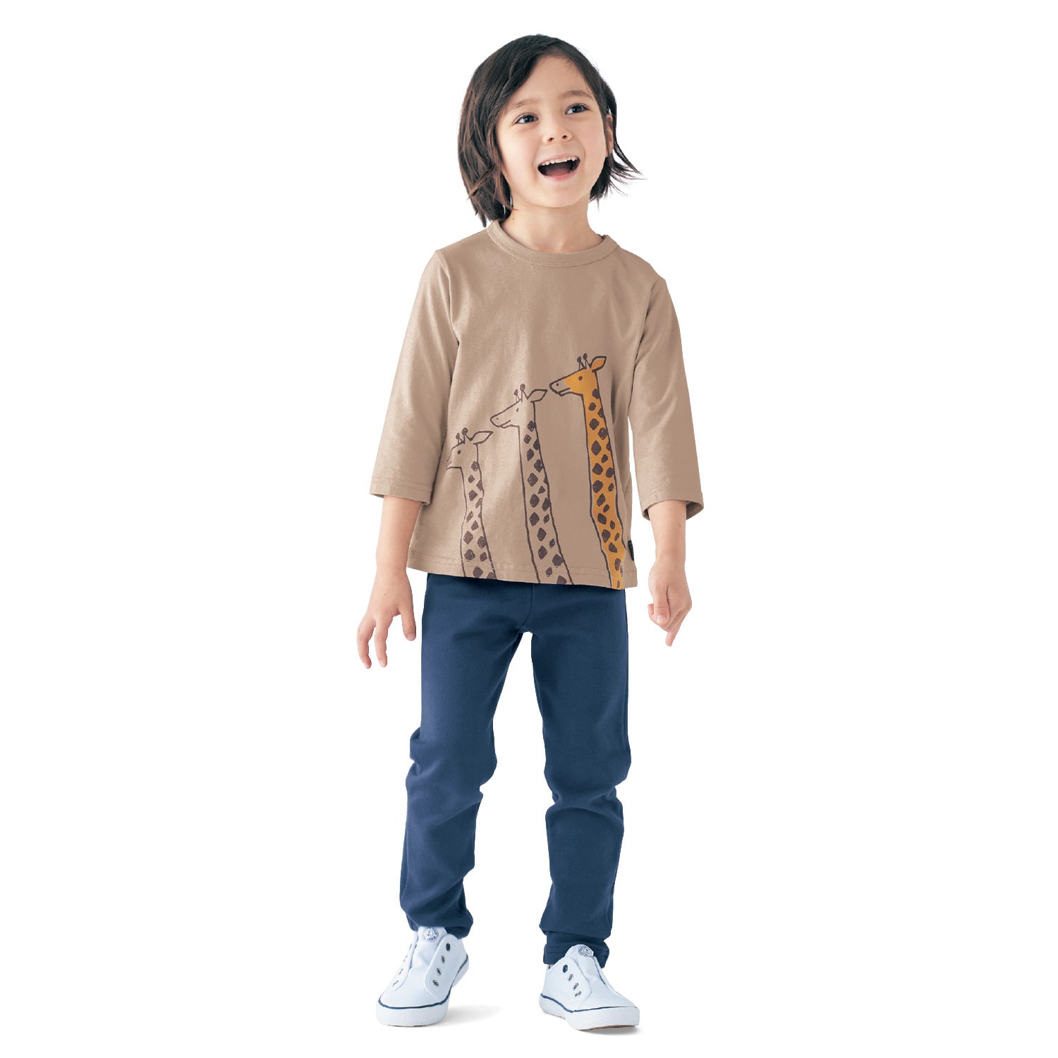 ワクワクプリントの七分袖Tシャツ5柄セット【子供服】【男の子