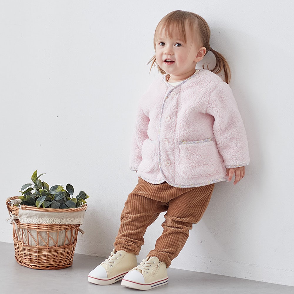 ピンク／モデル身長79cm・80サイズ着用・体重10.5kg