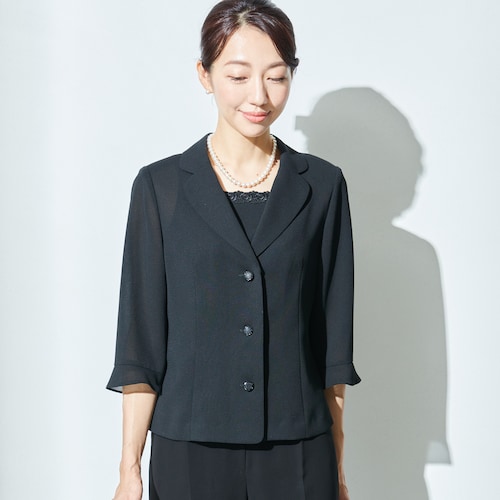 胸当て付き夏物2WAYジャケット【喪服・礼服】