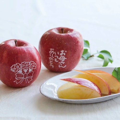 【予約商品】 母の日 青森県産メッセージ入りんご「ふじ」 【ご注文は5月2日まで】