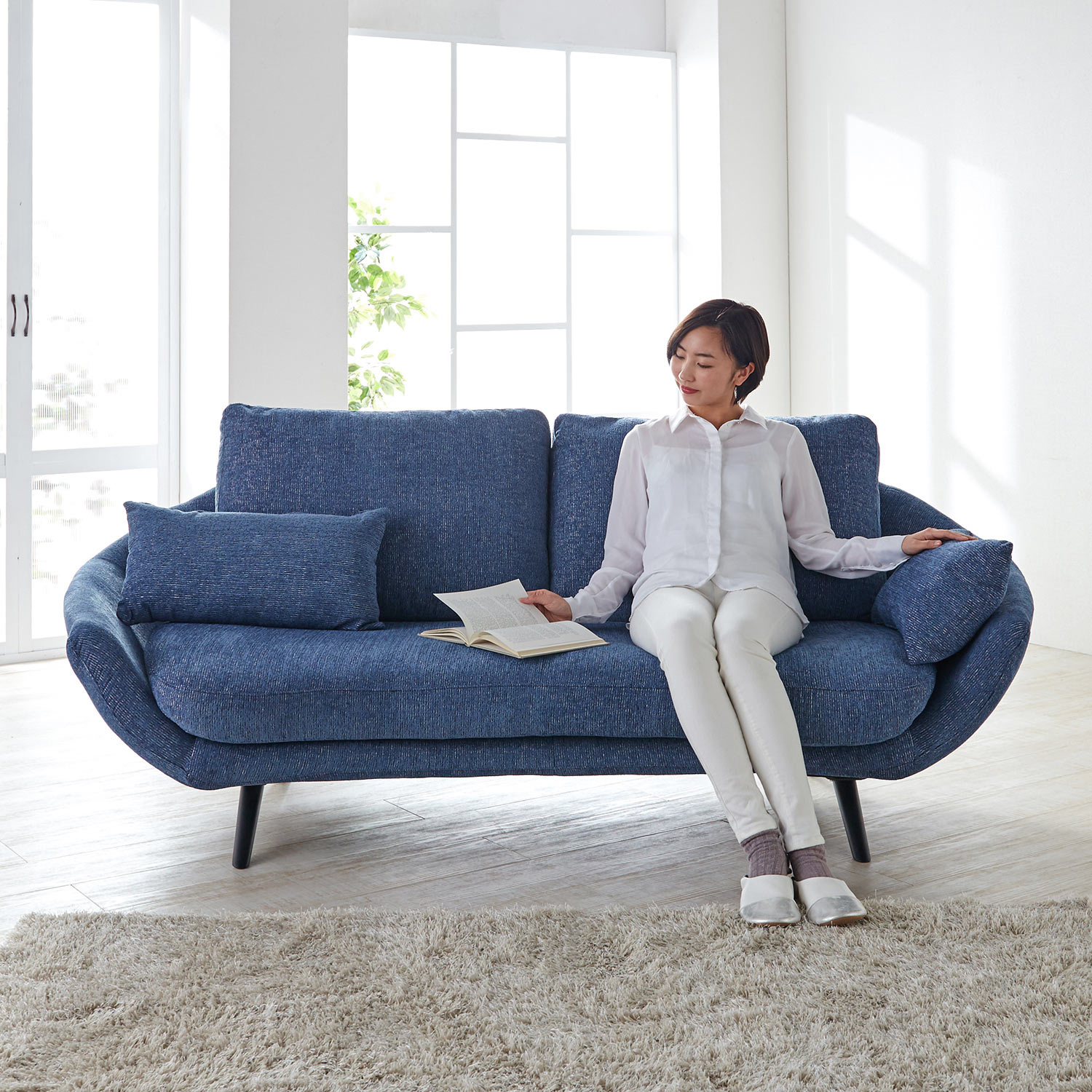 【ベルメゾン】北欧調3人掛けカバーリングソファー 【ベルメゾン】北欧調3人掛けカバーリングソファー