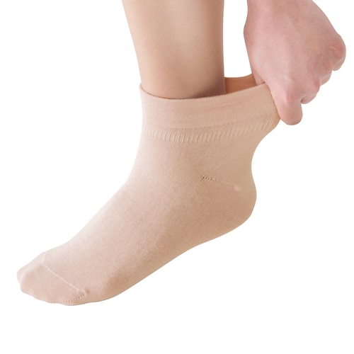 綿混片手で履ける靴下婦人用４色組