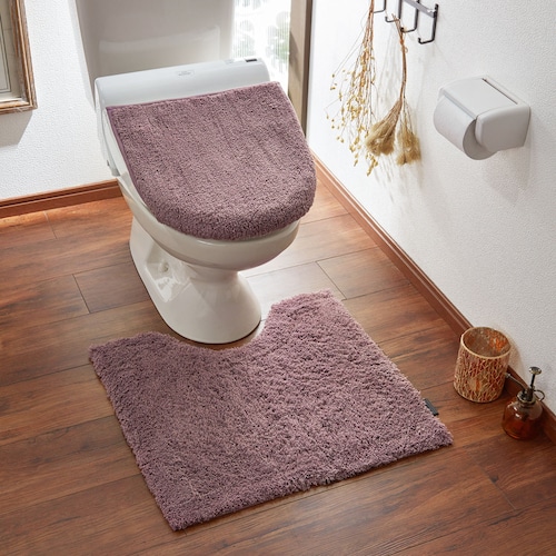 ふんわりシャギーのトイレマット＆フタカバー（単品・セット）