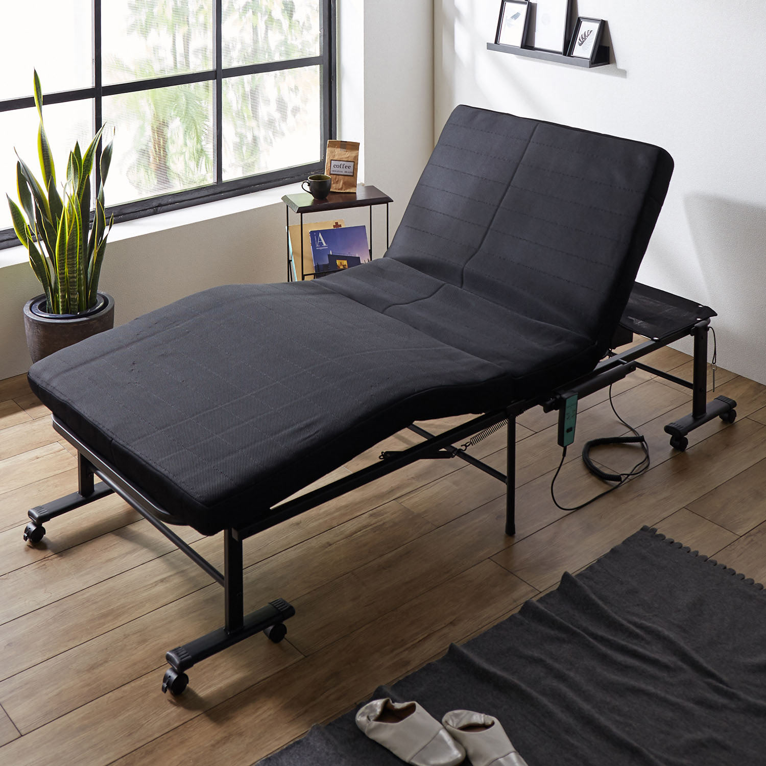 【ベルメゾン】折りたたみ式電動リクライニングベッド