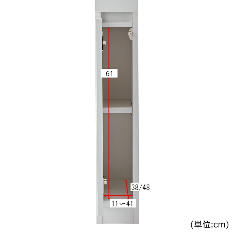 下棚部アップ/開き扉タイプ　※幅内寸サイズは、ご指定の幅外寸サイズより-4cmとなります