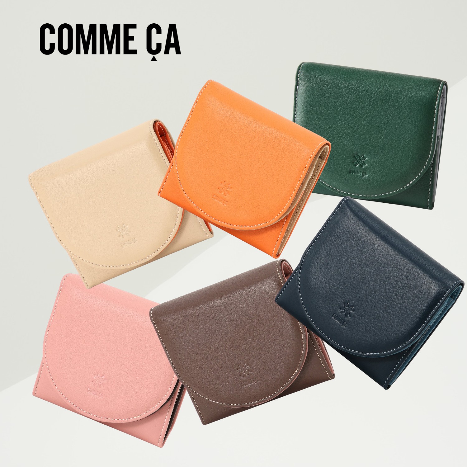 【コムサ/COMME CA】本革二つ折り財布