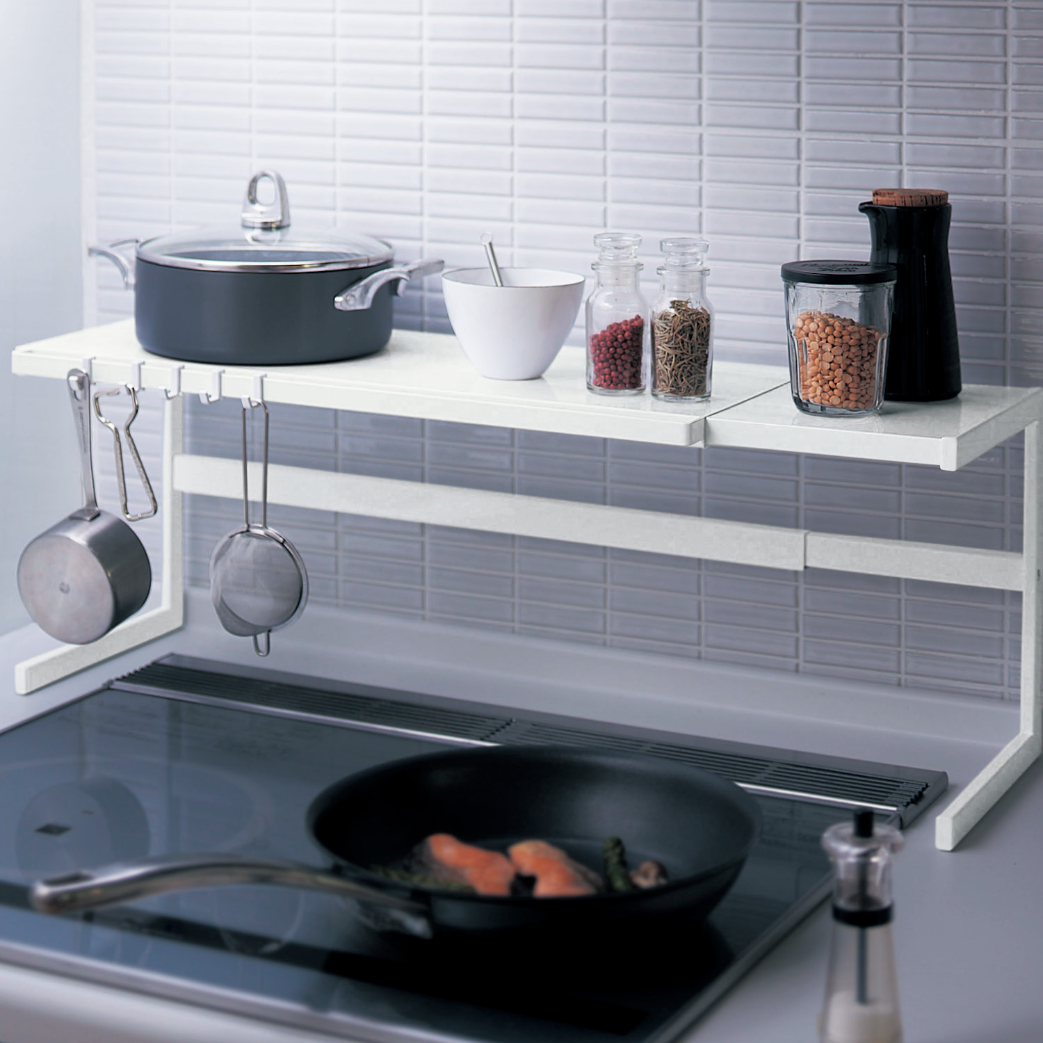 【タワー/tower】伸縮キッチンサポートラック 【タワー/tower】伸縮キッチンサポートラック