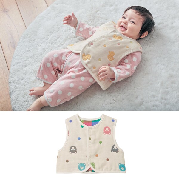 【ベルメゾン】6重ガーゼべスト【日本製ベビー寝具 新生児】