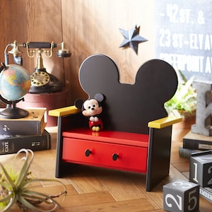 【ディズニー/Disney】小物も収納OK!ぬいぐるみ用ベンチ(選べるキャラクター)