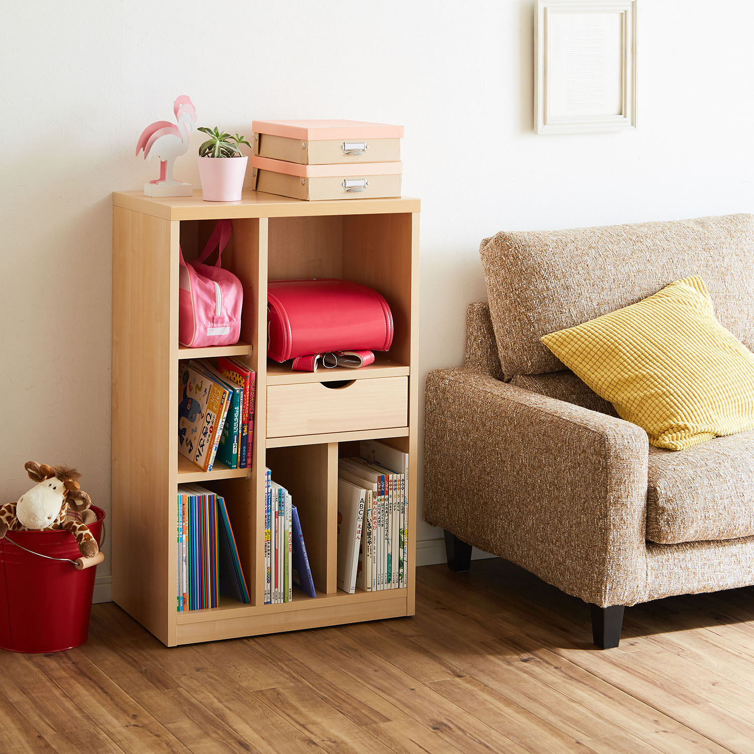 【ベルメゾン】[日本製]たっぷり収納できるランドセルラック