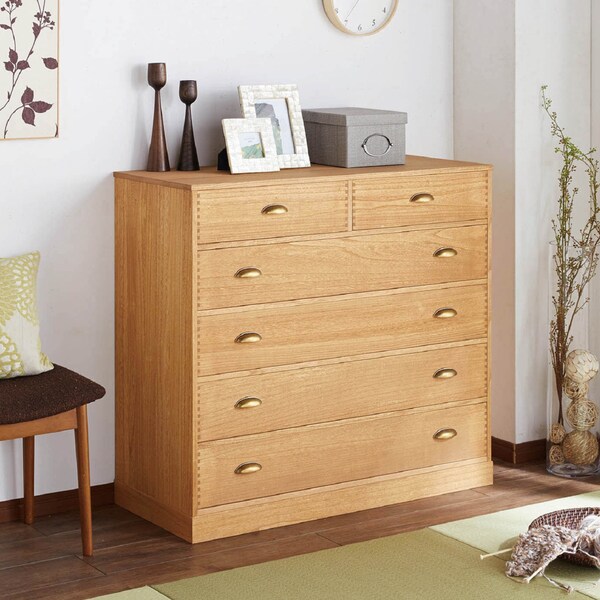 【ベルメゾン】浮造り仕上げの総桐チェスト