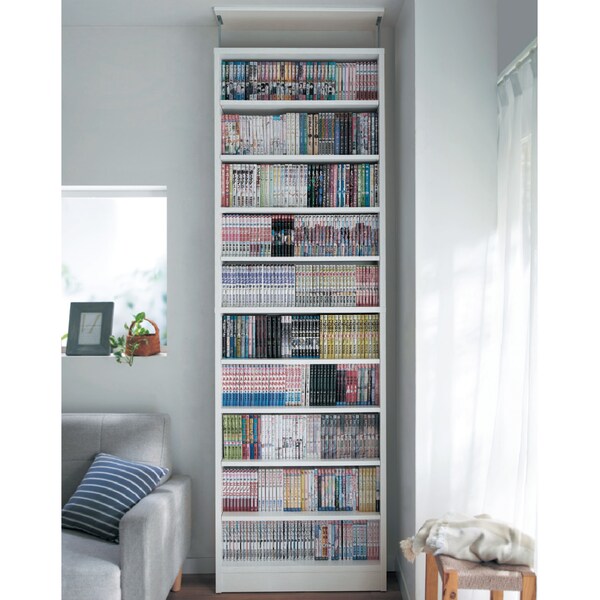 【ベルメゾン】奥行18cmの突っ張りコミックラック